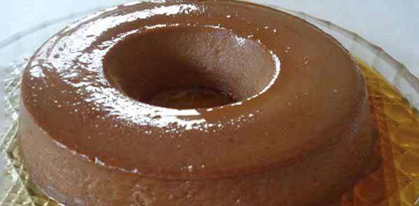 Pudim de Chocolate que Não vai ao forno