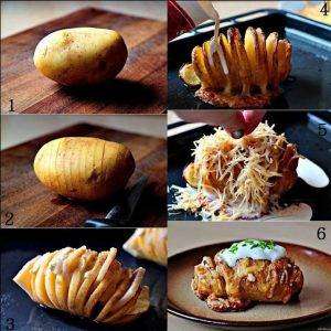 Batata Recheada Hasselback
