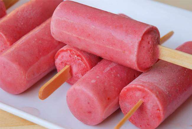 Receita Picolé de Morango