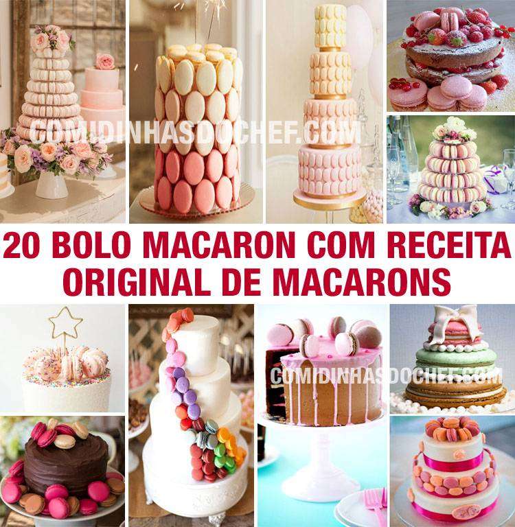 20 Bolo Macaron Com Receita Original de Macarons