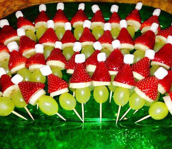 PETISCO DE NATAL COM FRUTAS