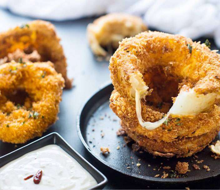 ONION RECHEADO COM QUEIJO