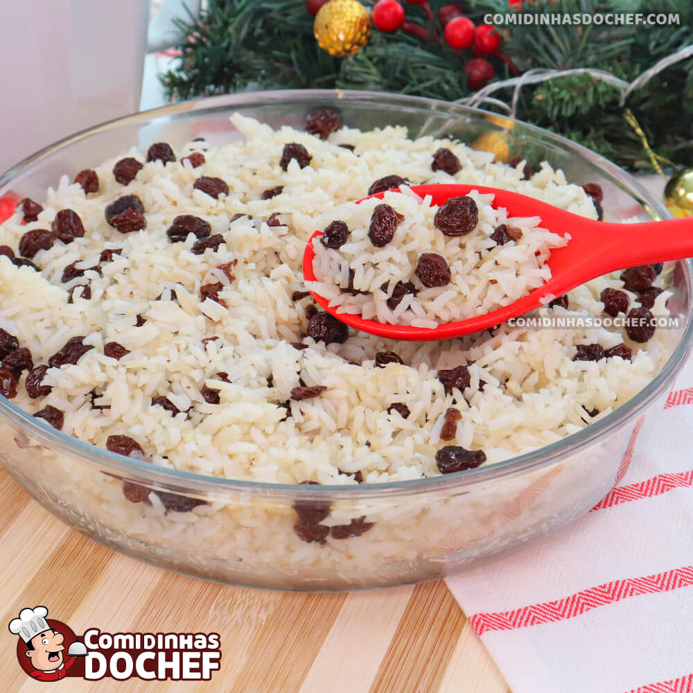 Arroz com Passas Natalino